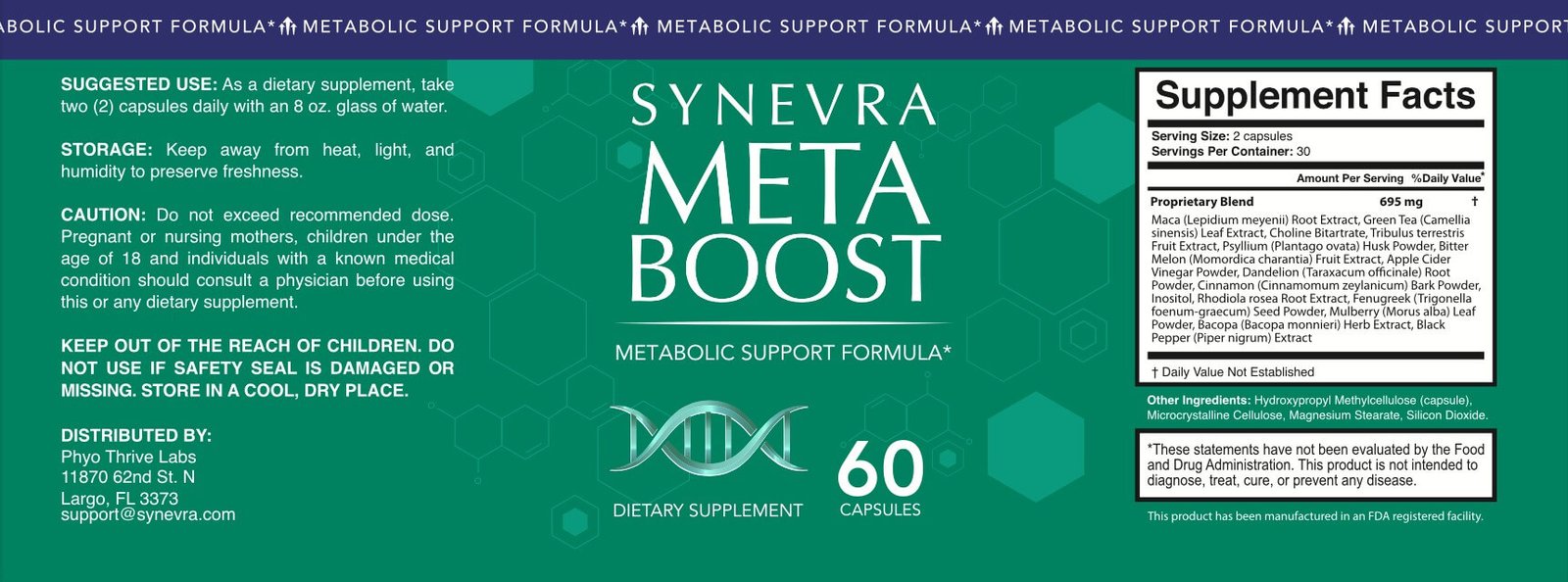 Synevra MetaBoost Label